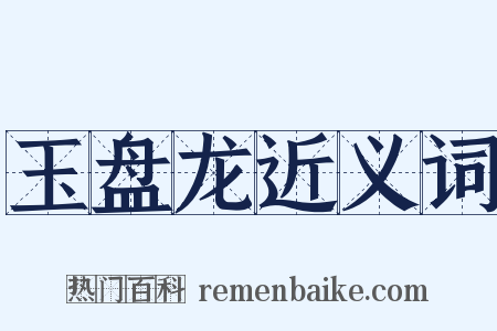 玉盘龙近义词是什么意思的图片